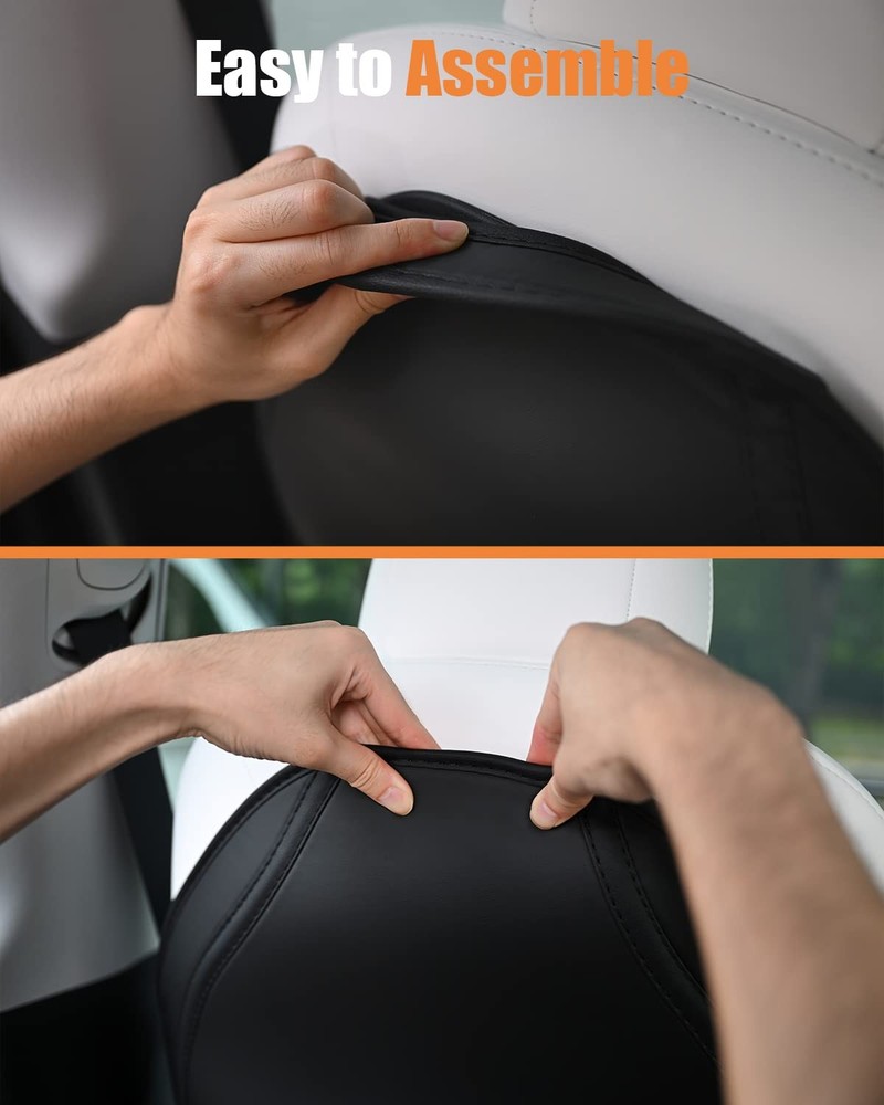 Leather Seat Back Protector Designed for Tesla Model Y Model 3 Model S/X Acce...