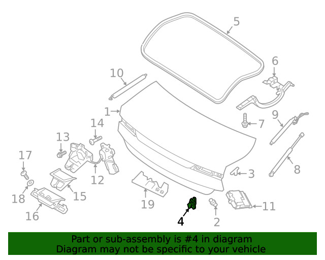 Genuine Volvo Deck Lid Stop Buffer 31689273