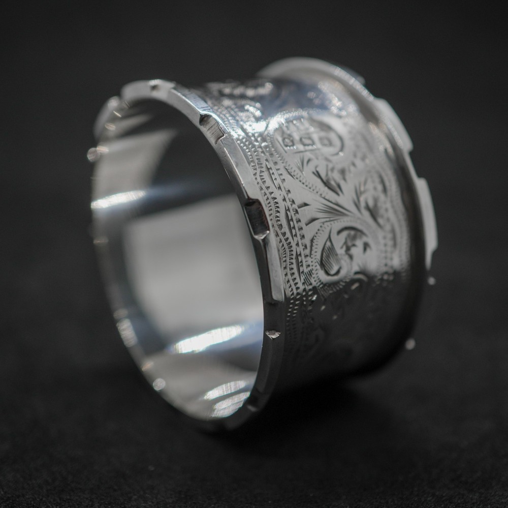 Antique Solid Sterling Silver Napkin Ring. 22g.  Rolason Brothers.