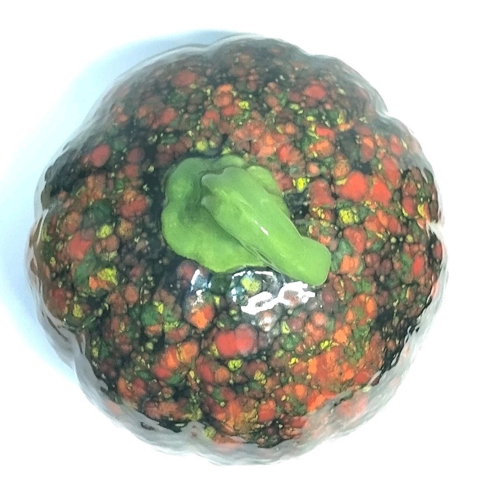 Ceramic Drip Speckled Glaze 9" Pumpkin Fall Halloween Thanksgiving Decor
