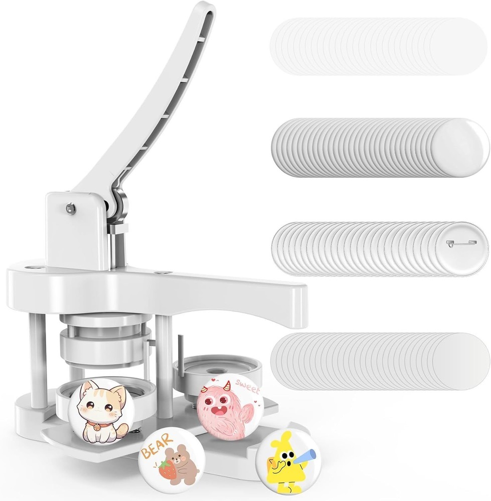Button Maker Machine, Pin Maker Machine, Button Press Machine, (58mm/2.25inch)
