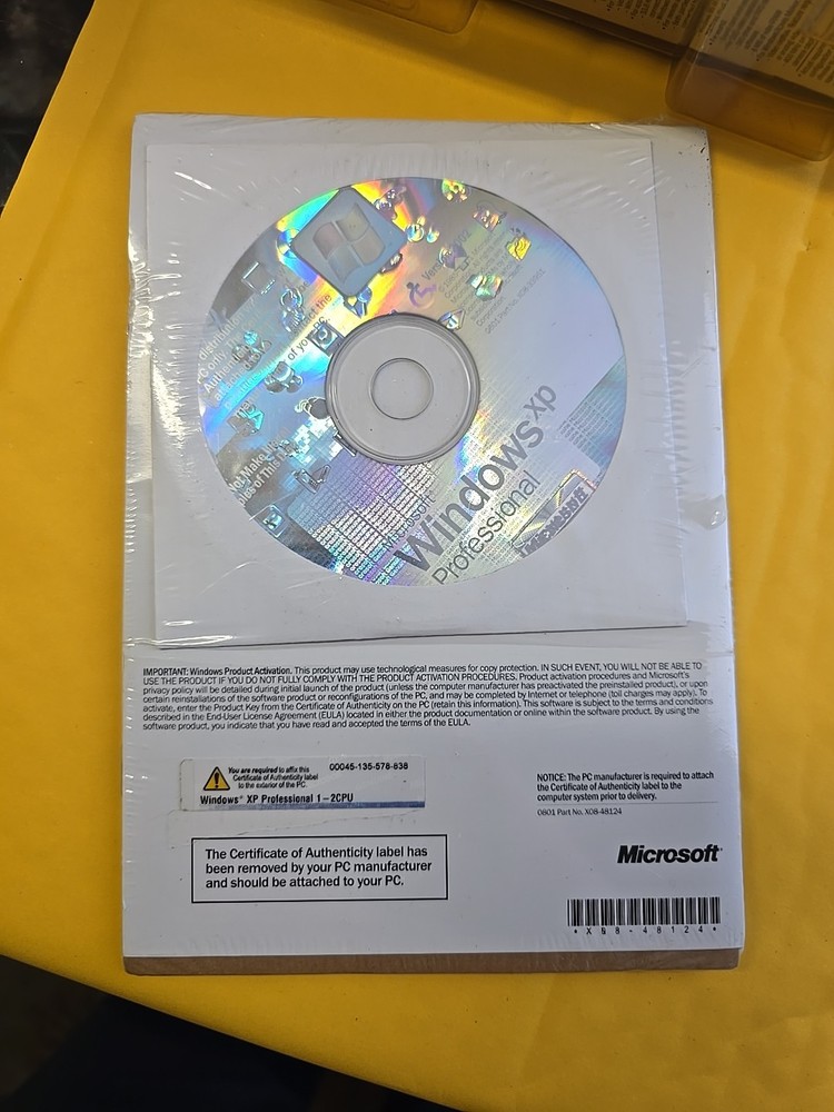 MICROSOFT WINDOWS XP PROFESSIONAL w/SP2 FULL OPERATING SYSTEM MS WIN PRO 32 Bit