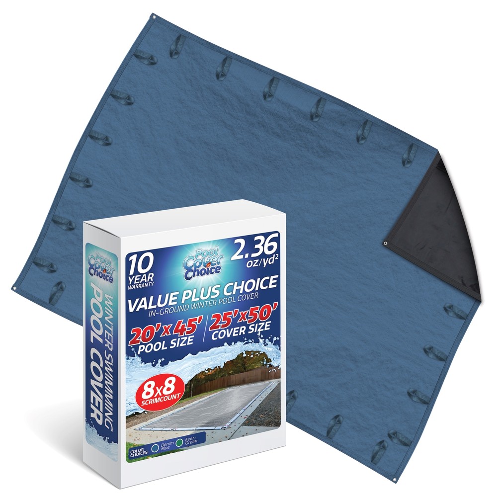 PoolCoverChoice Winter Swimming Pool Cover for 20 ft x 45 ft Rectangular Pool