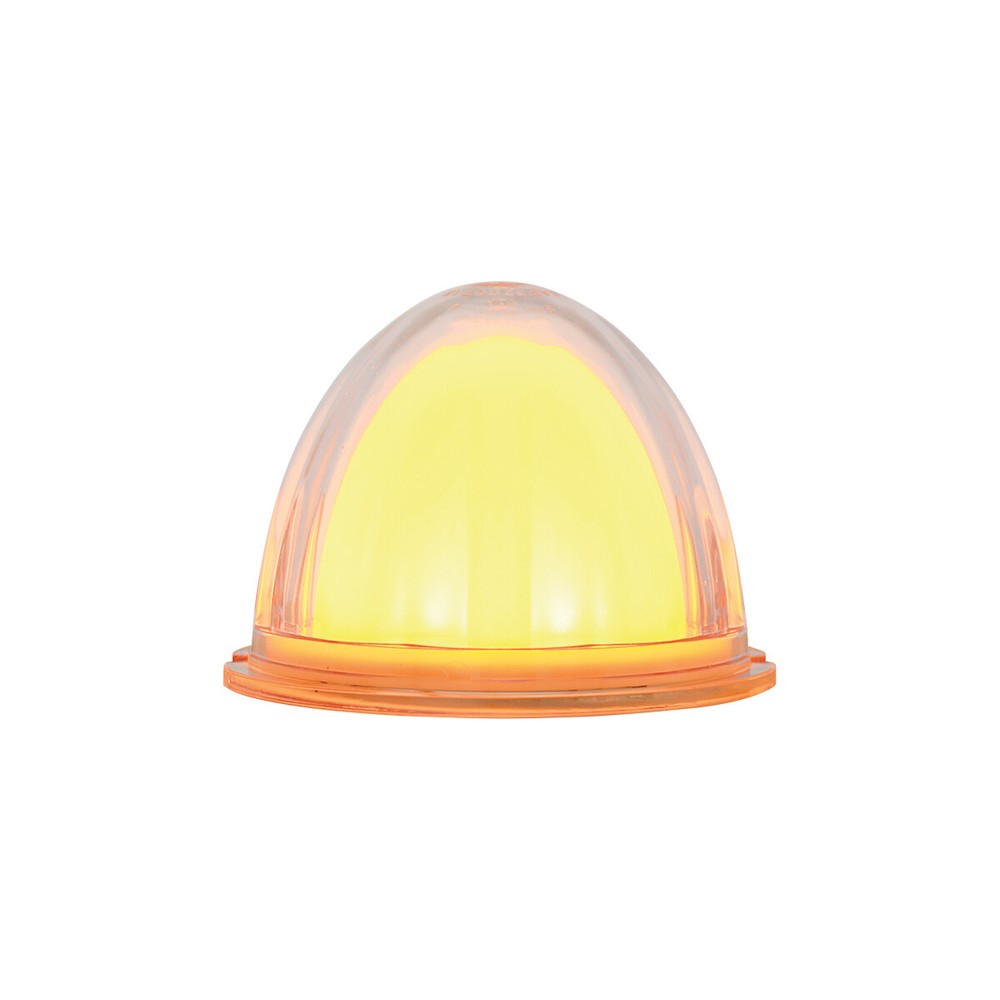 9 Amber LED Dual Function Glo Watermelon Flush Mount Kit - Clear Lens