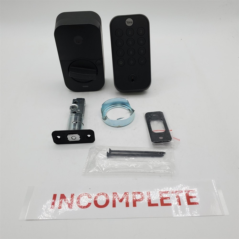 Yale Assure Lock 2 Deadbolt, Black Suede Keypad Code Door Lock w/ Z-Wave *READ*