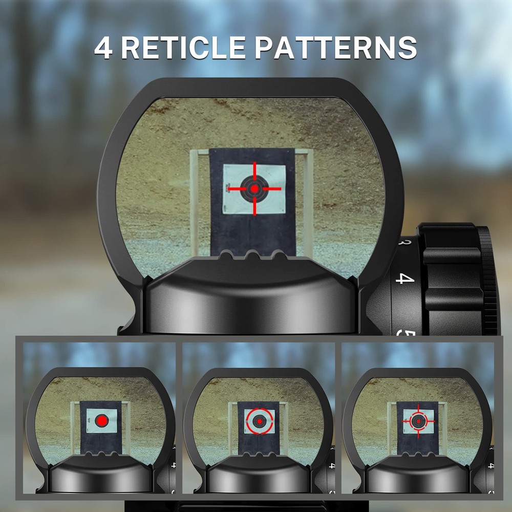 EZshoot Reflex Sight with 4 Reticles Red Dot Sight, Holographic