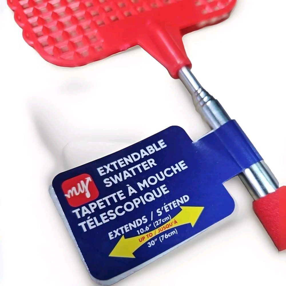 Telescopic Telescoping Fly Swatter Bug Mosquito 28" Extendable Insect Killer