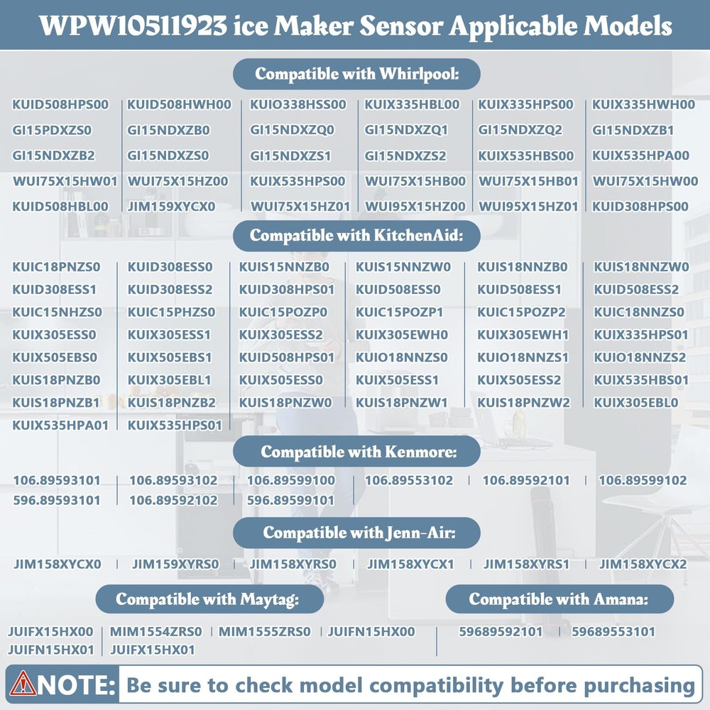 Sthovd W10511923 Ice Maker Bin Temperature Sensor Replacement for Whirlpool...