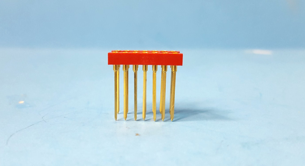 2pcs- IC Socket, 14PIN, GOLD, 0.3", AUGAT, Wire Wrap