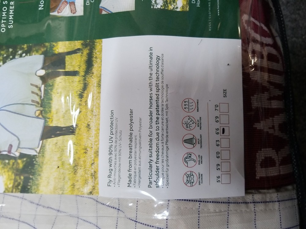Horseware Rambo Optimo Supreme Summer Sheet. Size 6'6