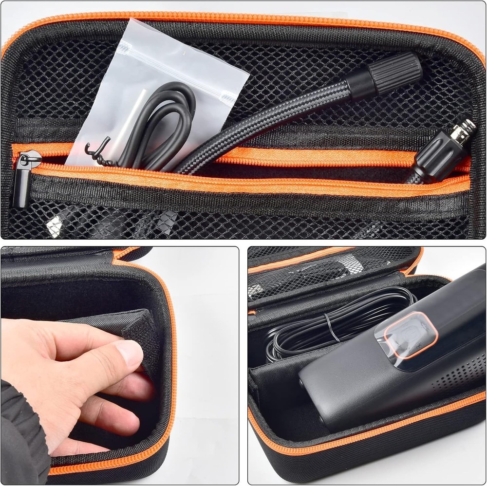 Portable Air Compressor Storage Case with Adjustable Dividers - Black Elegance