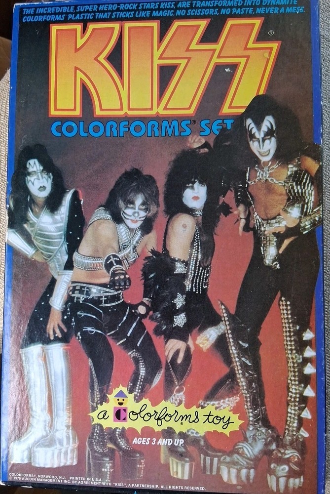 KISS Colorforms  Set  Complete Unused  1979 Aucoin Mgmt Peter,Gene,Paul,Ace Toy