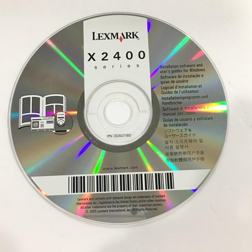 Lexmark X2400 Series Disc CD Software