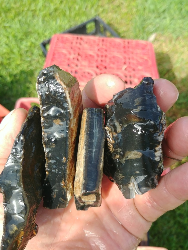 Tree Bark Agate Rough Seam Agate Rough Slabs 5.5 lbs 2532gms.