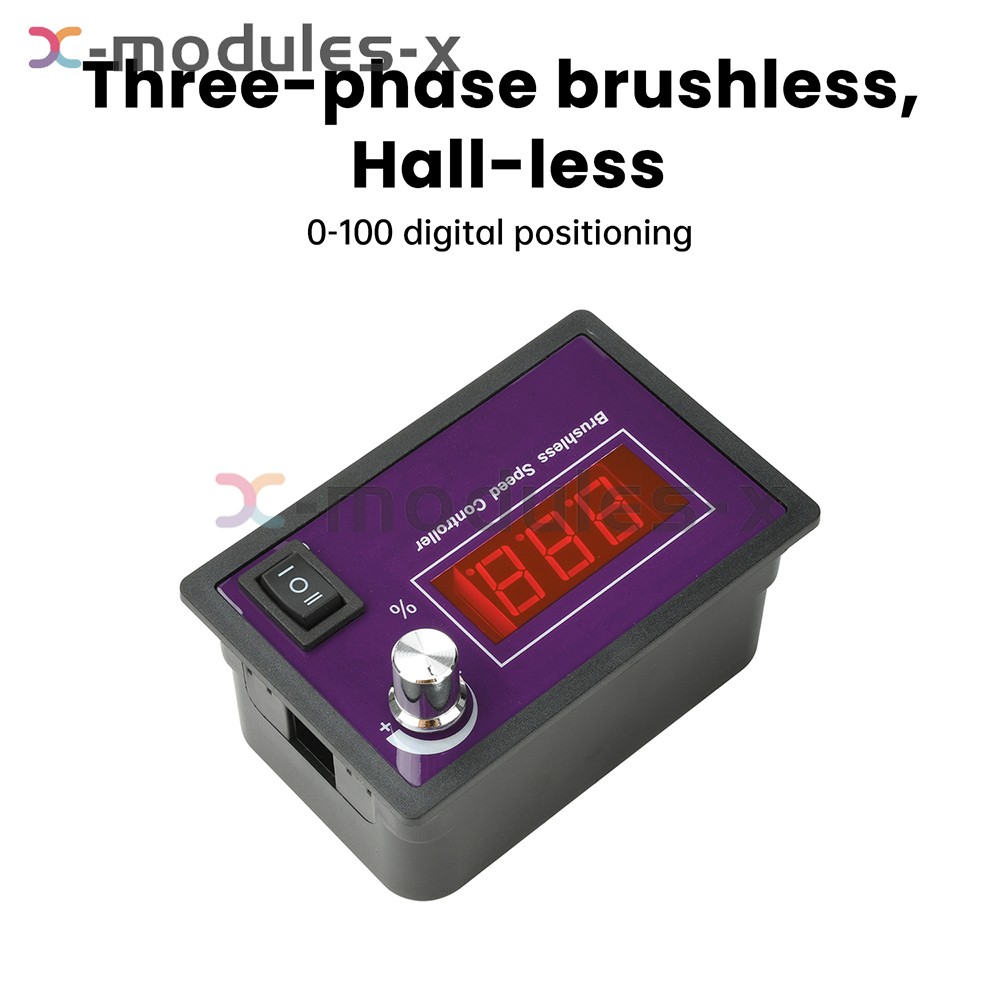 10-55V15A Brushless DC Speed Controller 3-Phase Motor Controller Forward/Reverse