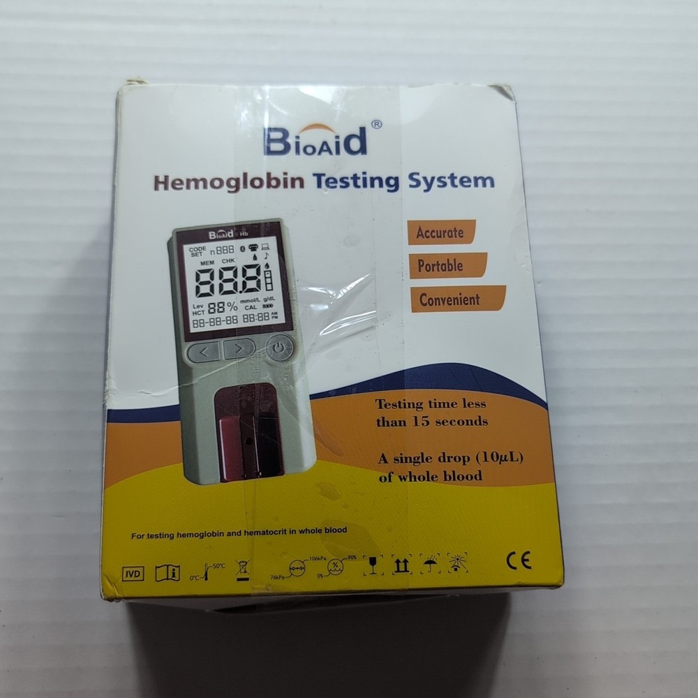 BioAid Hemoglobin Testing System Model BC-101 Exp 03/27 New Open Box