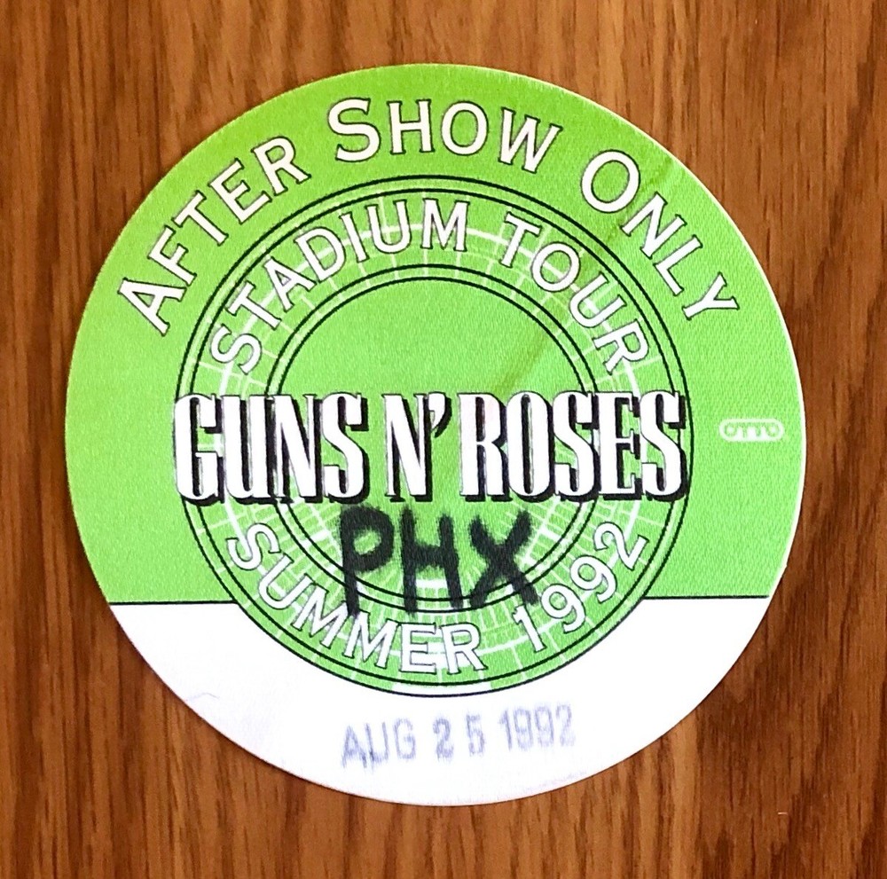 Guns N' Roses Backstage Pass 1992