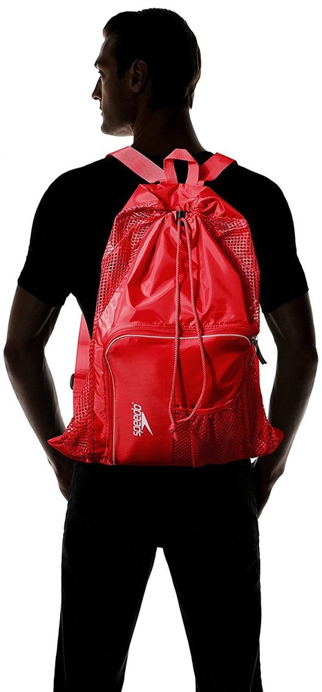 Speedo Formula One Mesh Equipment Bag Backpack Drying Shoulder Straps Multipu...