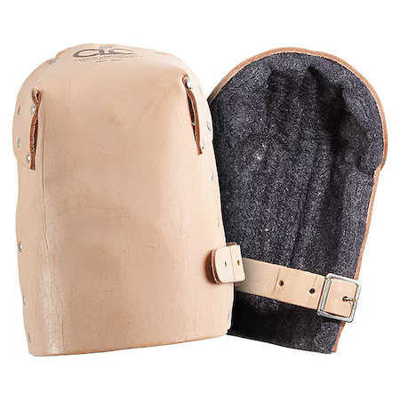 Clc Work Gear 309 Knee Pad, Non-Marring, Felt Pad, Leather Cap, Buckle And Loop