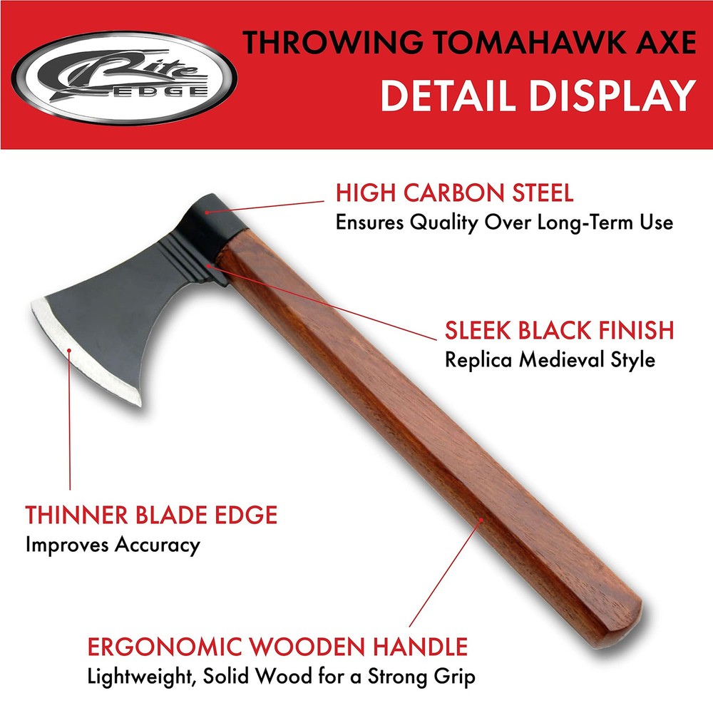 Supplies Throwing Tomahawk Axe, Black
