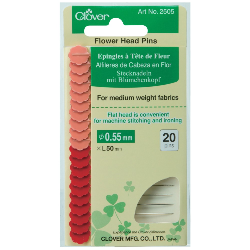 Clover Flower Head Pins Card