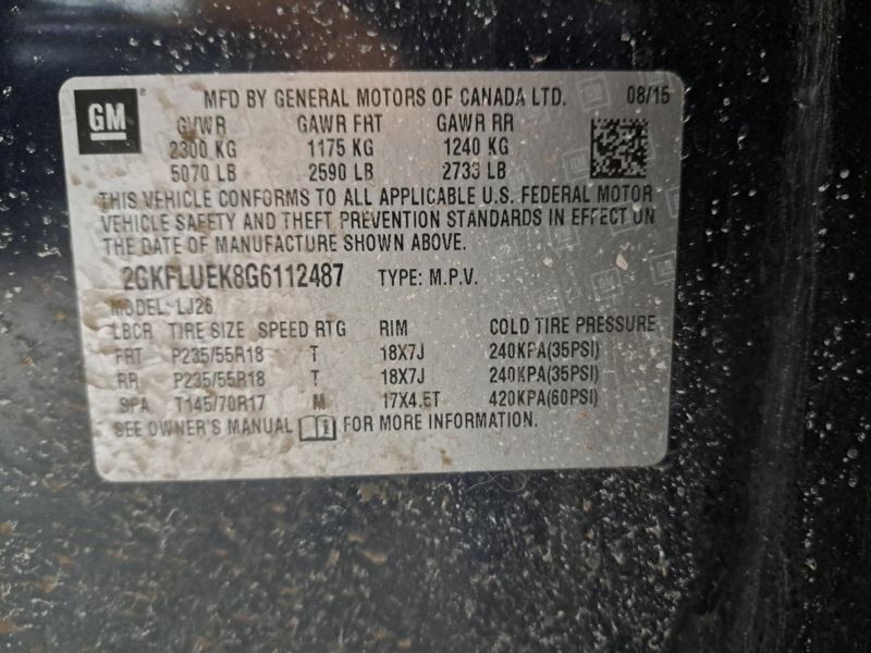 Complete Console Front Floor Fits 16-17 TERRAIN 796544