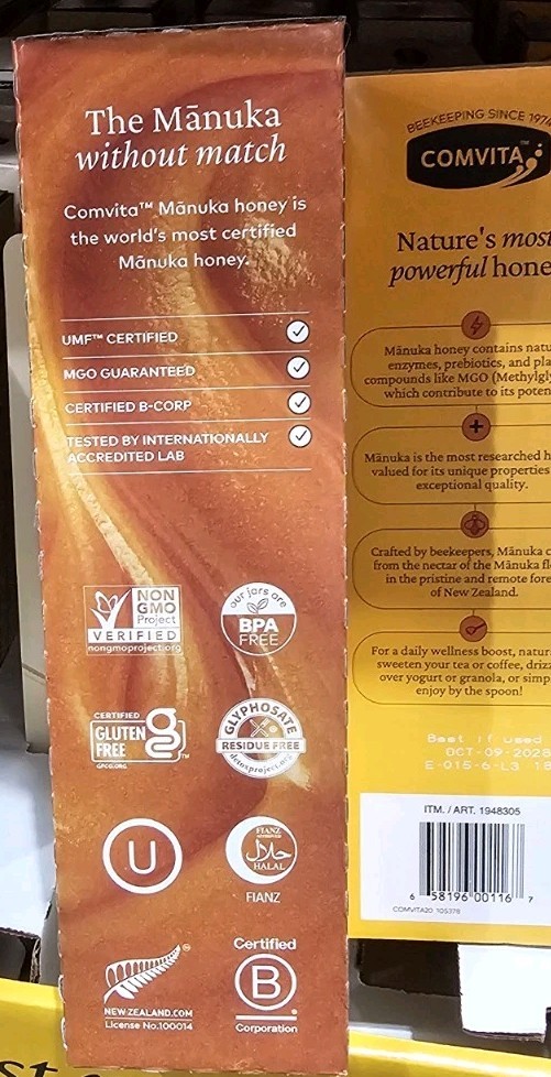 2pk COMVITA MANUKA HONEY 17.6 oz NEW ZEALAND RAW UMF 12+, MGO 354+ EXP: 2028