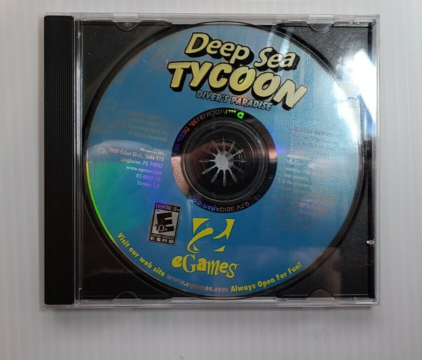 Deep Sea Tycoon Diver's Paradise 2006 PC CD-ROM - Strategy Game Tested