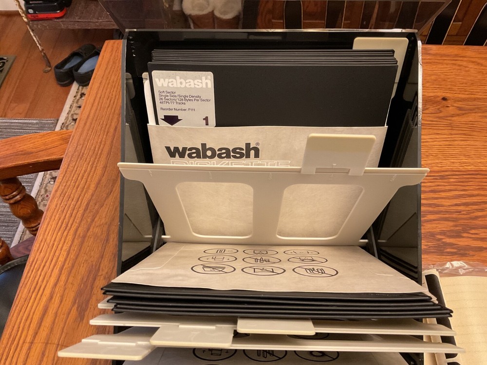 15 Wabash Diskettes, Case Plus More