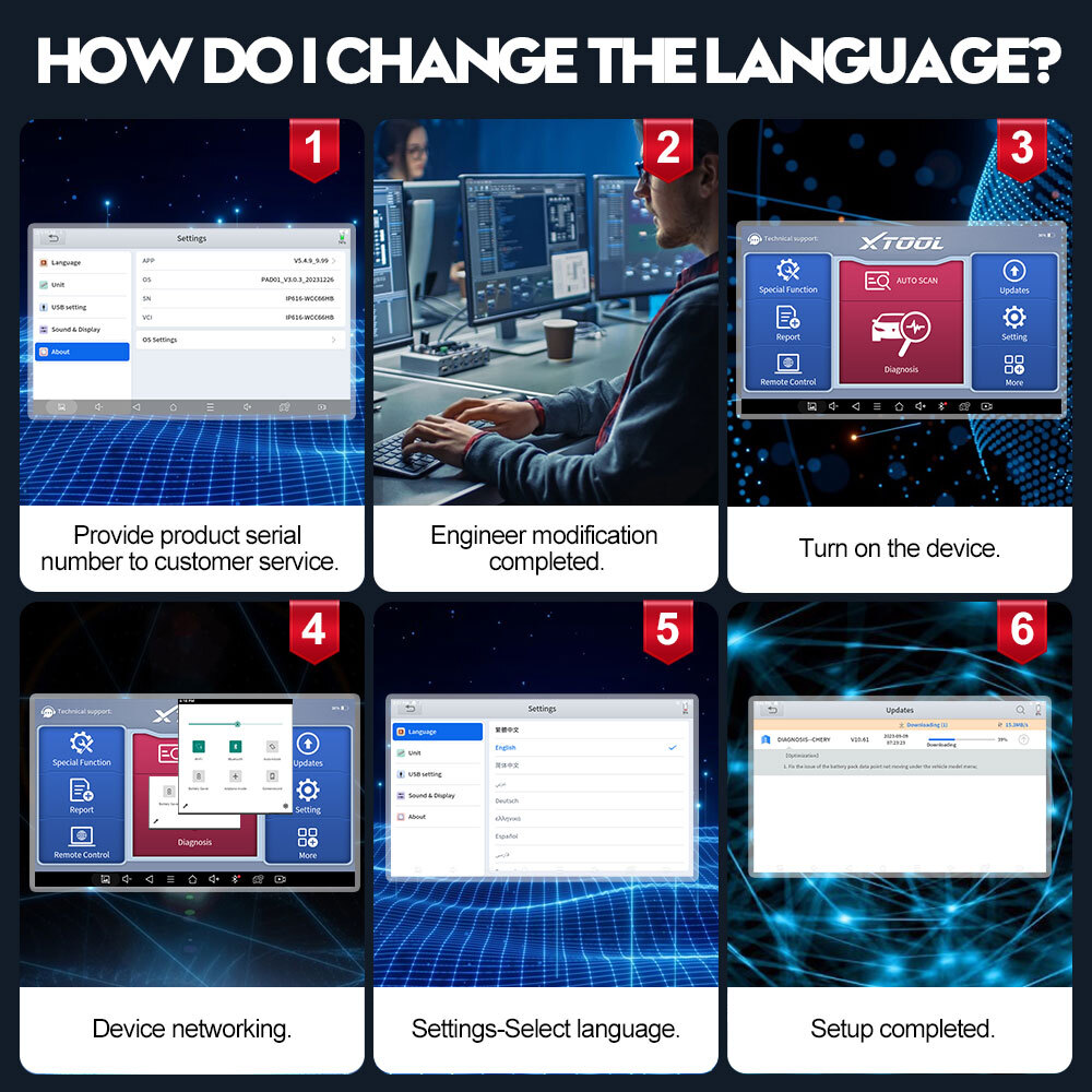 XTOOL IP616 Car OBD2 Scanner Full Systems Diagnostic Key Programming 31+ Service