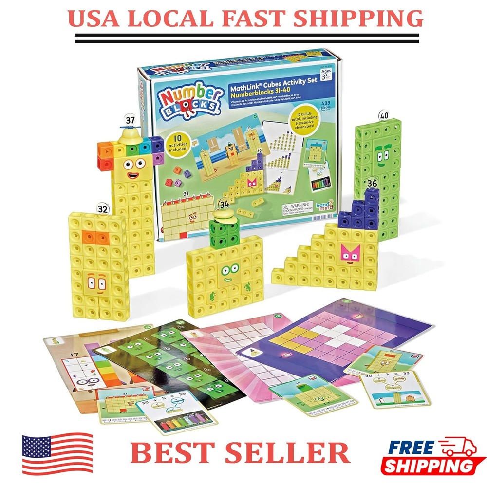 Numberblocks Mathlink Cubes Set Kids Educational Toys Preschool Learning