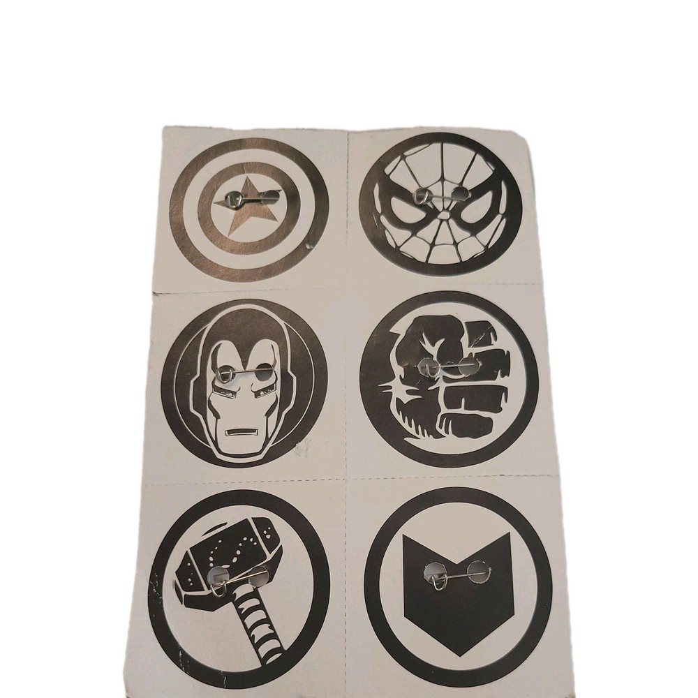 Marvel Mini Button Pin "Set Of 6" Comics VINTAGE