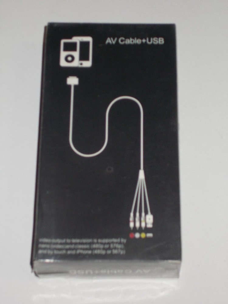 AV Cable Plus USB Compatible With Classic Nano Touch iPhone And 3G iPhone New