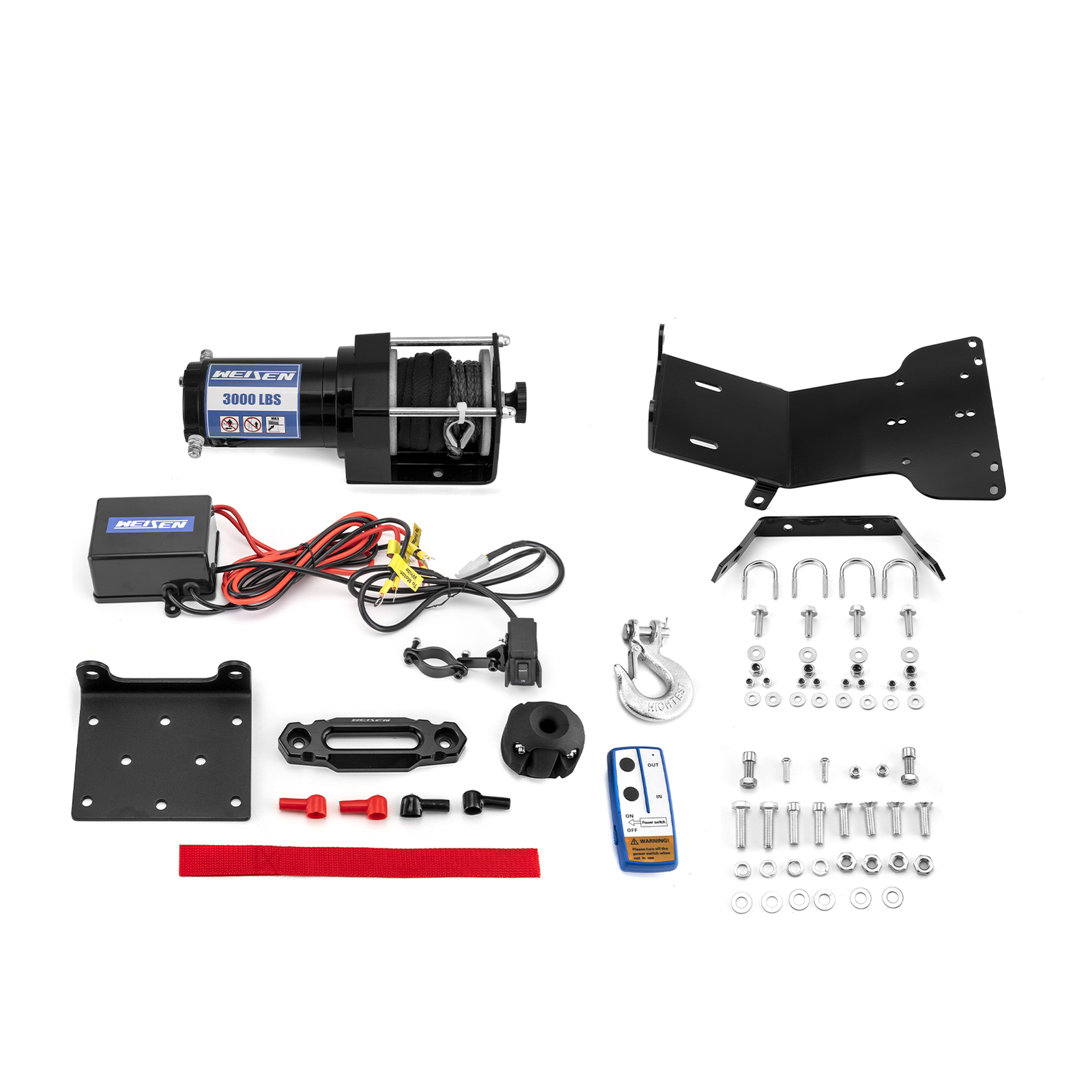 For Honda Rancher TRX350 / TRX400 3000LBS Winch and Mount Plate Kit 2000-2007