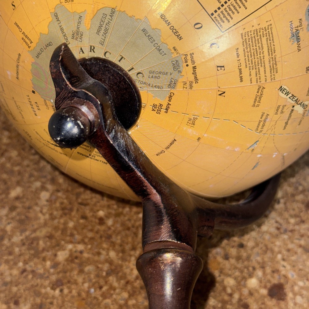Vintage World Globe On Stand