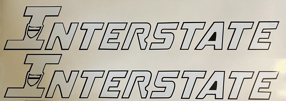 Interstate Trailer Decal Sticker Kit 24” (Set of 2) Flatbed Replacement Decals
