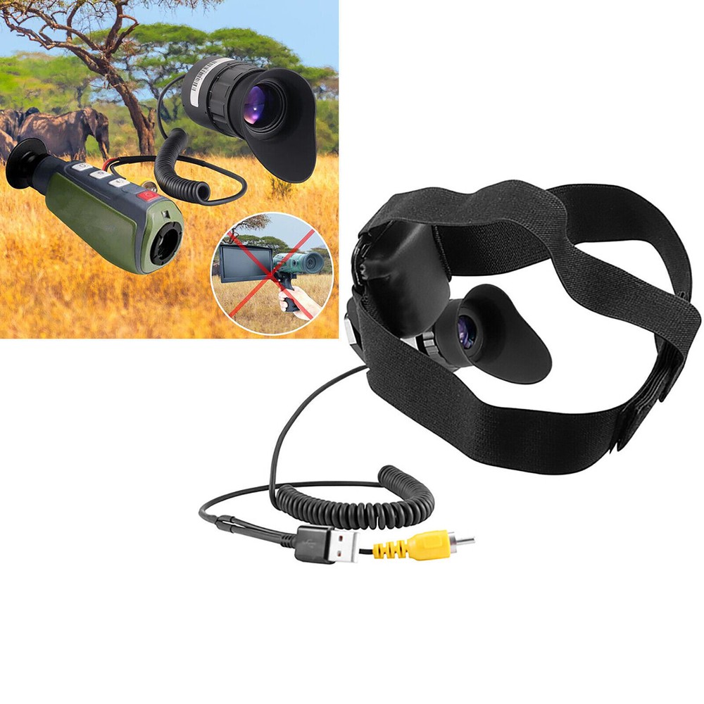 V760C-3 Wearable Head Mounted HD Screen Display 80" Effect FPV Security Monitors