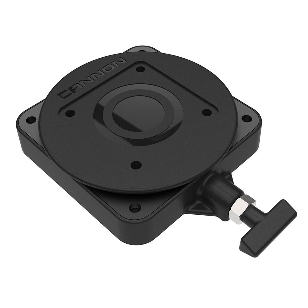 Cannon Low-Profile Downrigger Swivel Base Locking Boat Mount with Screws