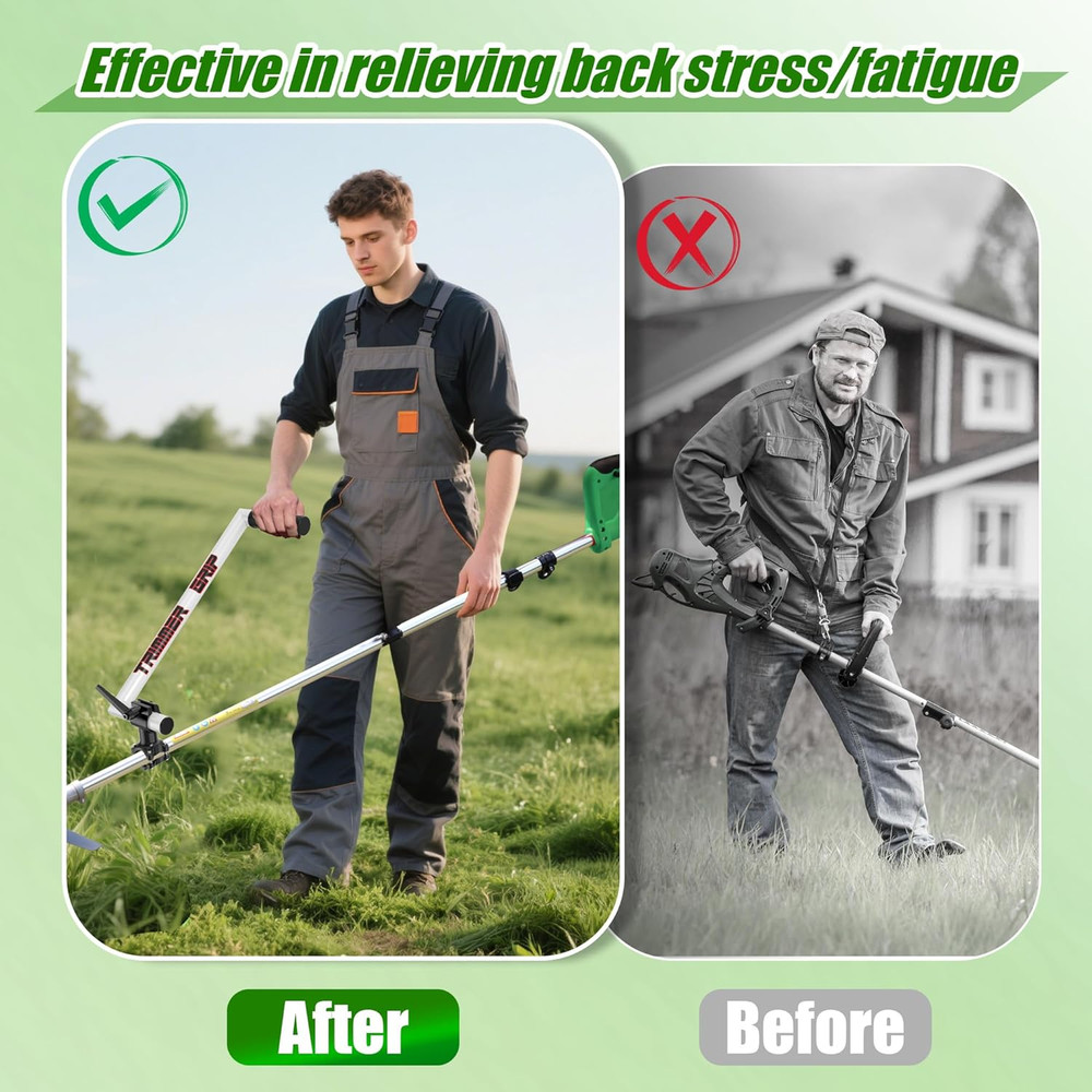 Upgraded Ergonomic Trimmer Grip, String Trimmer Handle, with Trimmer Shoulder Ha