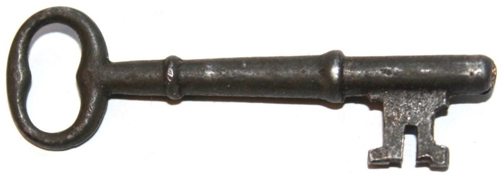 Antique Solid Barrel Skeleton Key ~ 2.375" ~ Key C