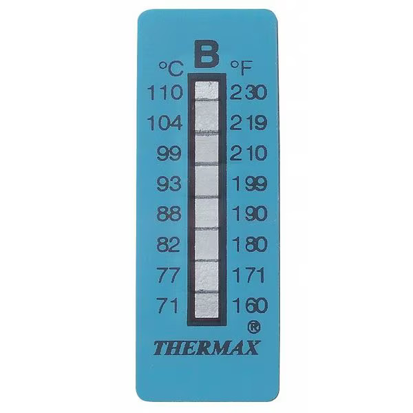 Thermax Temp Indicator, Strip, Blue, 10PK 80609 Thermax 80609 Polyester