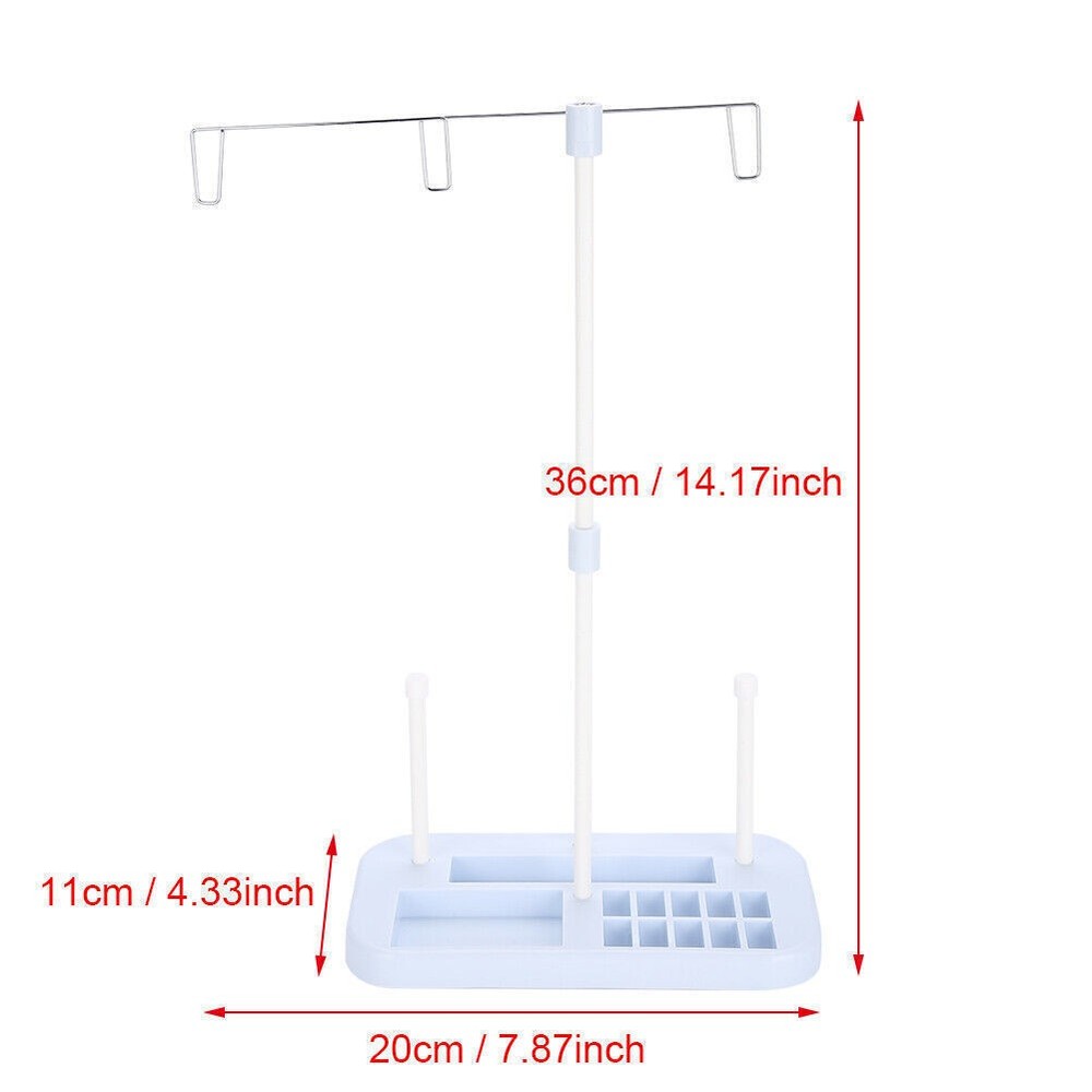 Adjustable 3 Cone Embroidery Thread Spool Holder Stand for Sewing Machine