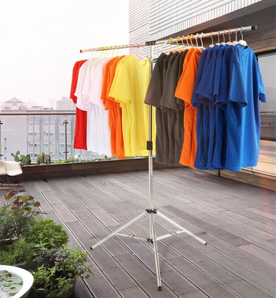 Foldable Clothes Drying Rack Portable Garment Rack Space Saving Stainless Steel