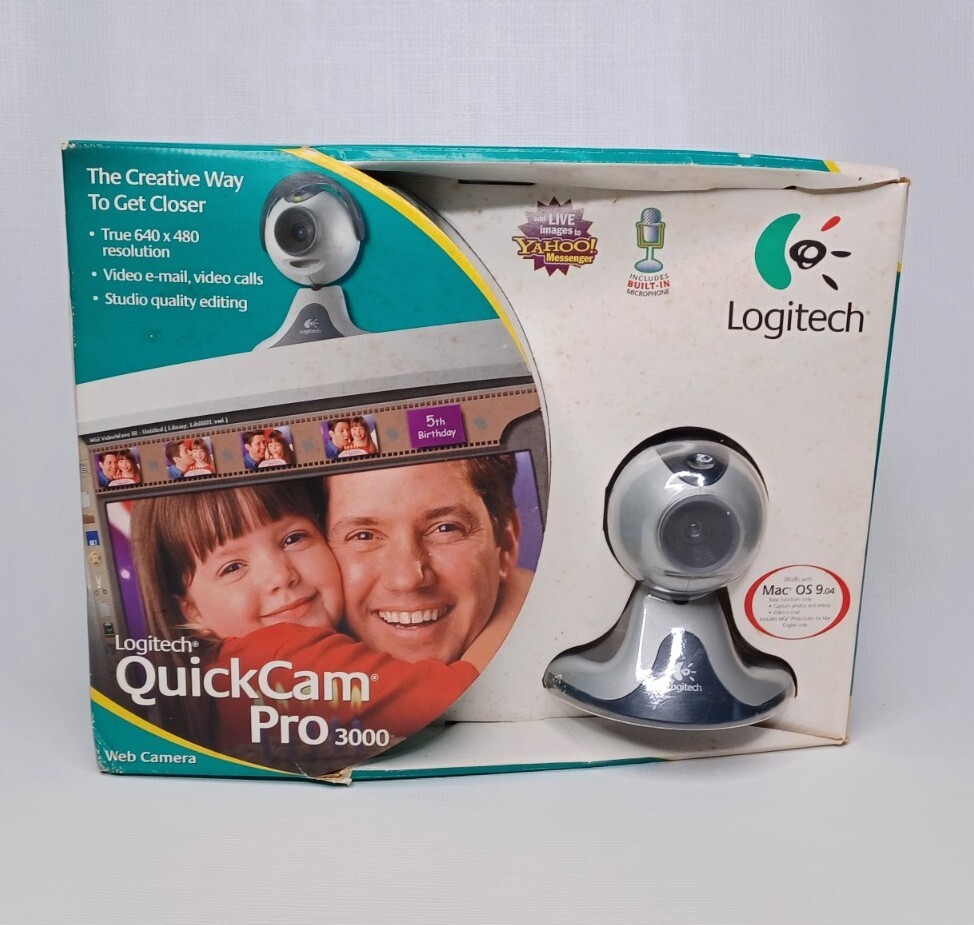 Logitech QuickCam Pro 3000 Web Cam Vintage Unopened