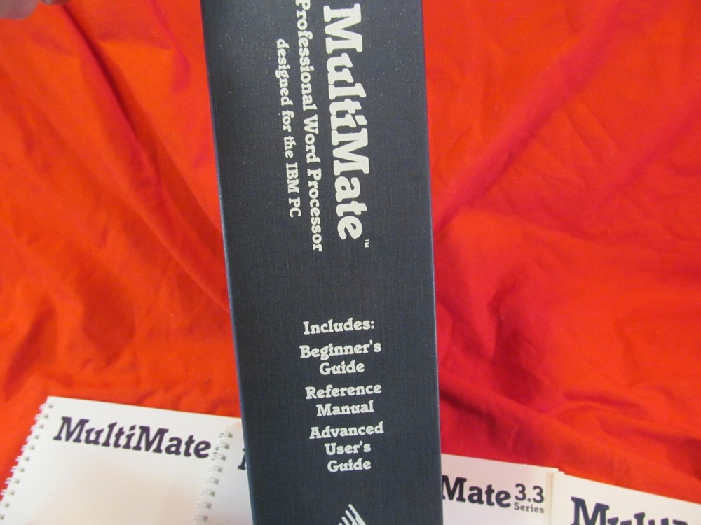 BM PC DOS MULTIMATE 3.3 3.31 WORD PROCESSOR 3.5" & 5 1/4" DISKETTES W/ MANUALS