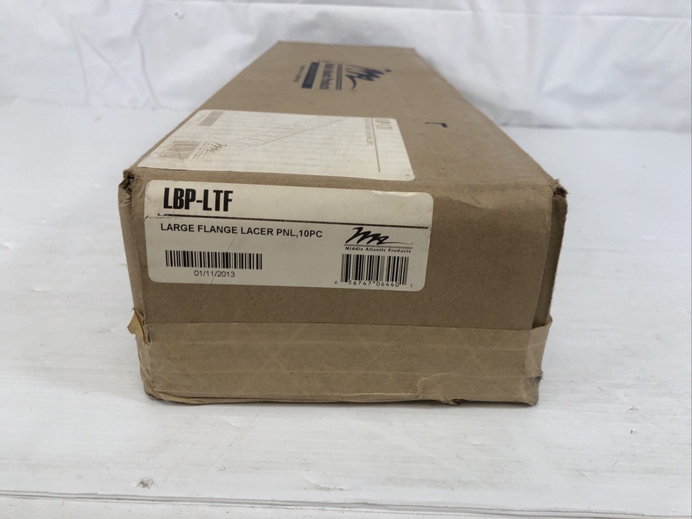 Middle Atlantic LBP-LTF Large Flange Lacer Panel - 10 Pieces