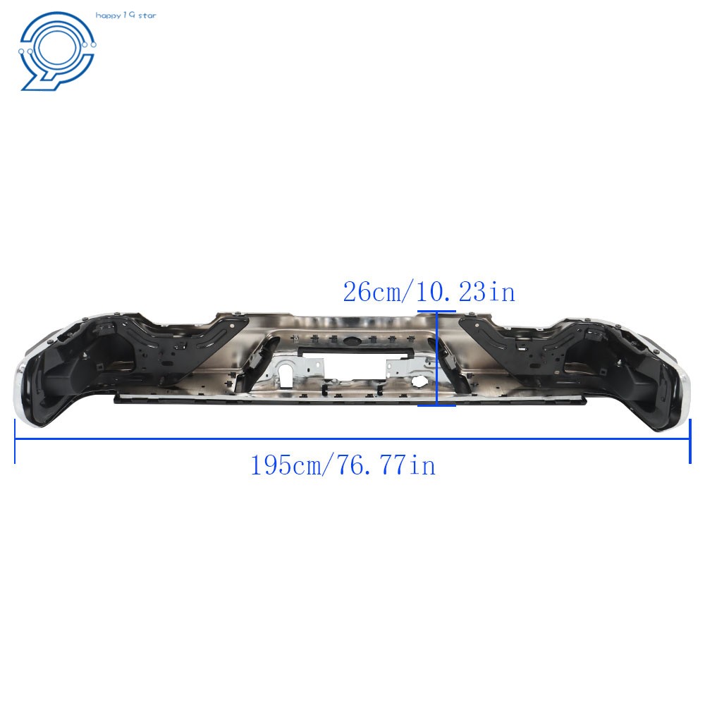 For Chevy Silverado GMC Sierra 1500 2019-2023 Step Rear Bumper Assembly Chrome