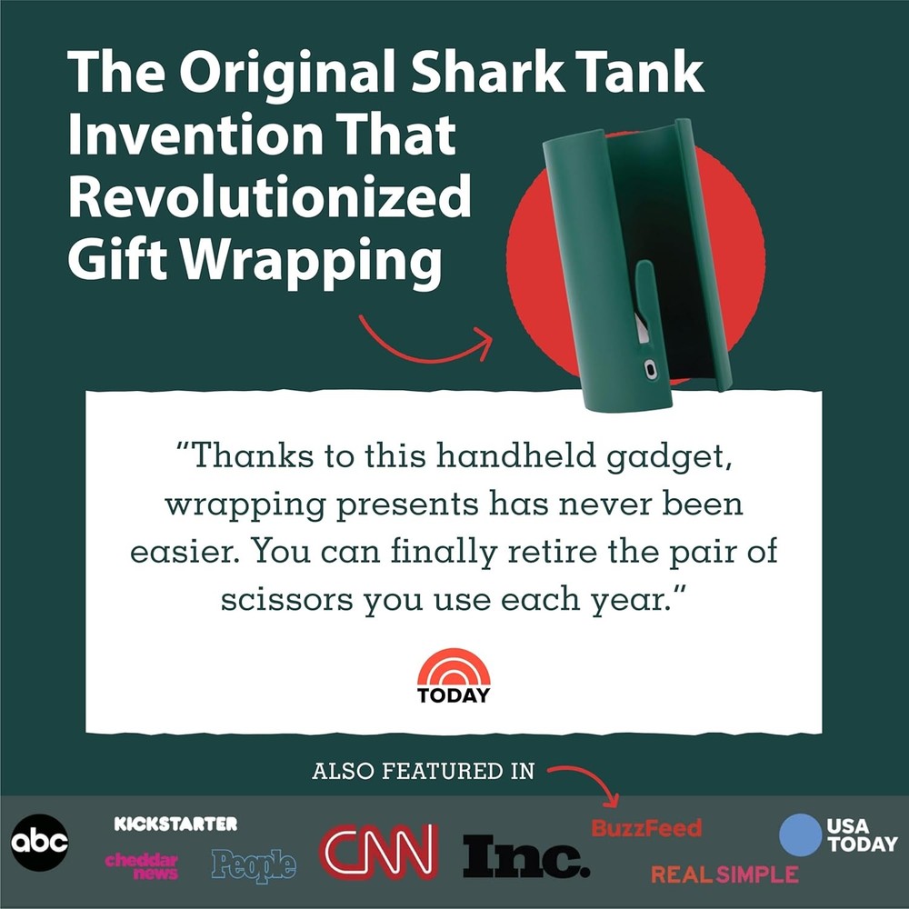 Gift wrap paper roll cutter and holder
