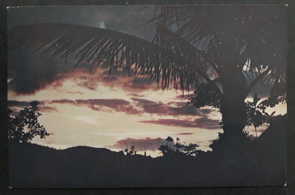 Undated Ceylon Postcard-Boyagama Sunset Unused