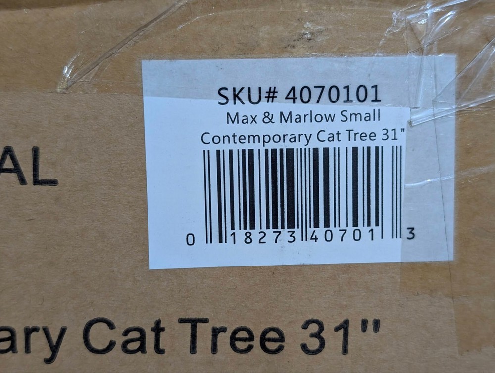 Multi-Level Contemporary Cat Tree 31" Features 2 Sisal-Covered Scratching Posts